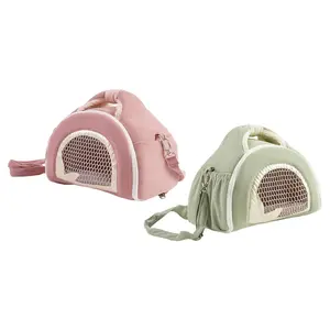 Hamster Travel Carrier Bag Squirrel Travel Handbag Traveling with Mesh Window for Small Animals Mice Squirrel Bunny Hamster