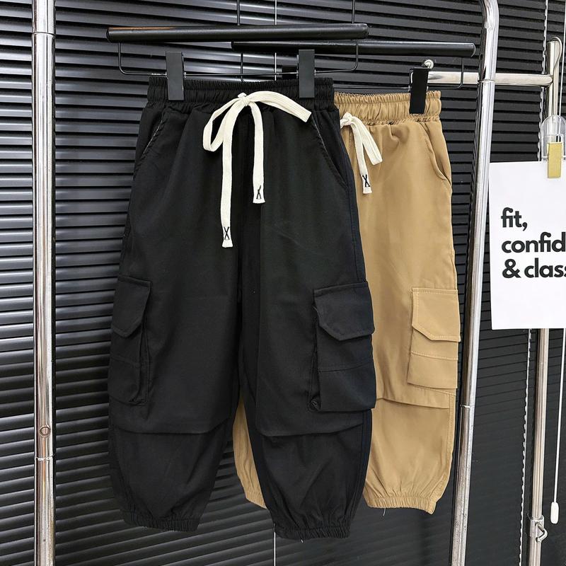 size 17 - 65kg Quần dài KAKI jogger túi hộp cho bé trai 2 màu