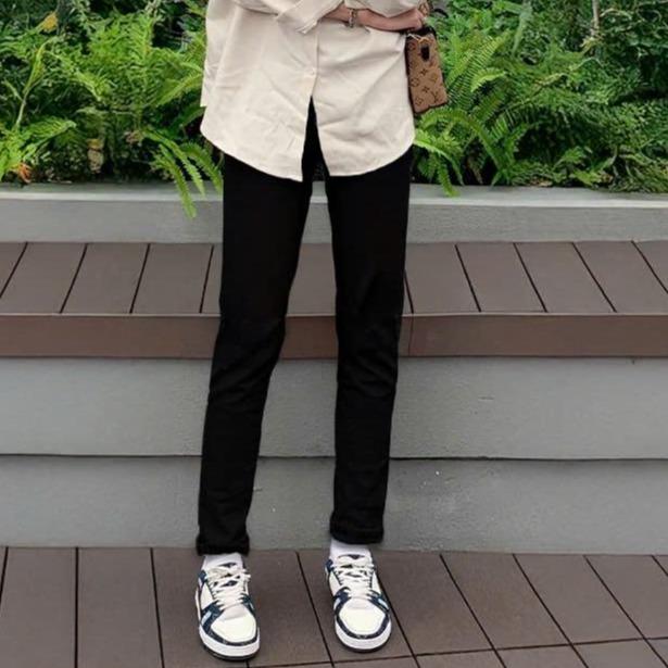 Quần jean nam trơn không rách màu đen chất bò đẹp co dãn tốt 4 chiều Có Túi form dáng skinny boy phố QD20 Menswear Pants TCS Trùm Chuyên Sỉ