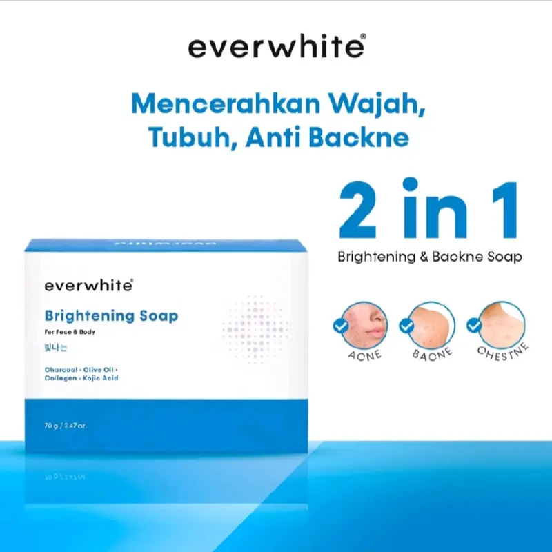 Everwhite Brightening Soap (Sabun Awan) - Cleansing Bar Soap 70gr 2