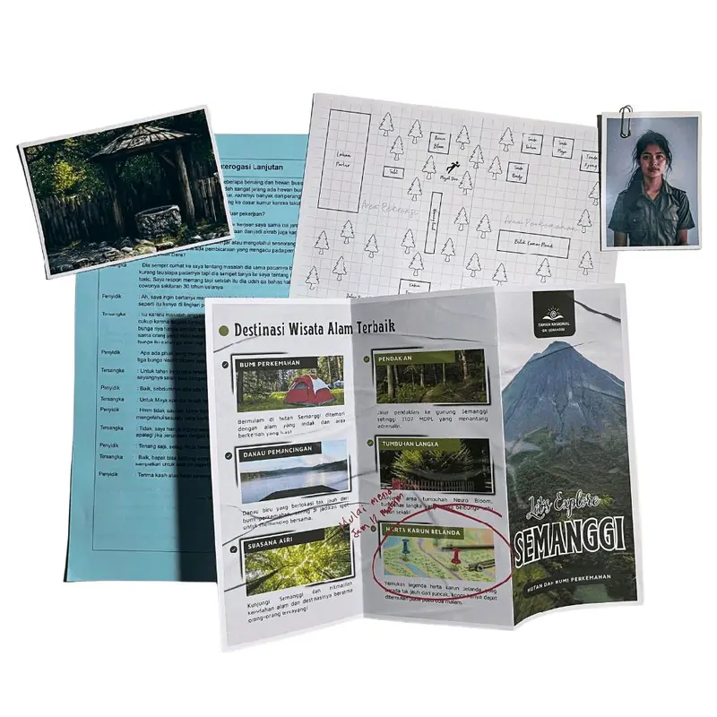 [Case #002] Unsolved Case File Indonesia "Tragedi Hutan Semanggi" 3enang_Merah Game Board File Detektif 3