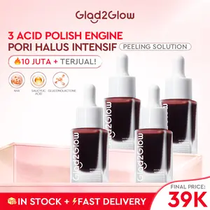 【3PCS】Glad2Glow Peeling Solution 15ml AHA BHA PHA INTENSIVE 1/2/3pcs Wajah Mencerahkan serum membantu mencerahkan bright clean glowing melembutkan