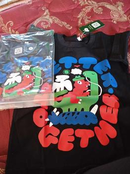 Product Review of / Kaos kaos anak oversize/ Lengan Pendek Usia 1-8 Tahun Korean Style Distro Perempuan Katun Laki-Laki daily 6-7 tahun atasan kaos  anak baju skena anak kaos  graffiti from R**i 0
