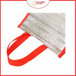 Insulated Cooler Bag Tas Alumunium Panas Dingin Frozen Food 20x10x25Cm