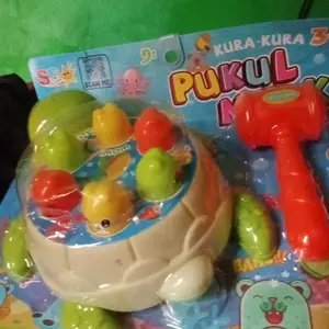 ( BISA COD ) PROMO Mainan Edukasi Anak Pukul Palu Bebek Whack A Mole Knocking Pop It Hammer Kura Kura Pukul Musik SNI Murah
