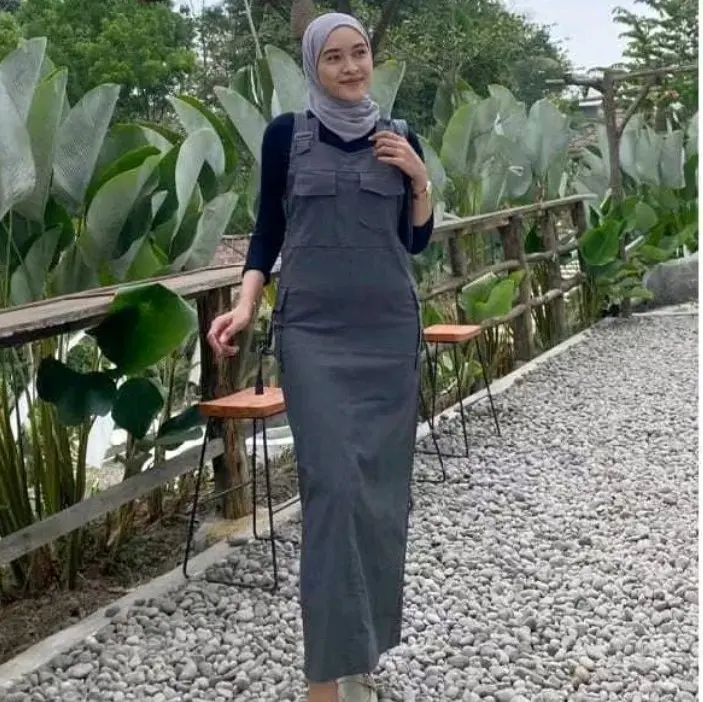Jumpsuit Panjang Katun Wanita Dewasa baju Kodok Overall Cewek Remaja 1