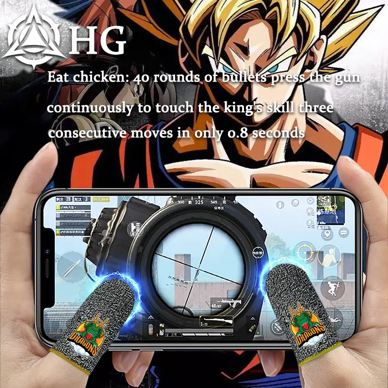 Tay Áo Ngón Tay Chơi Game, HG, Thiết Kế Dragon Ball, Chống Mồ Hôi, Thích Hợp Cho PUBG, Call of duty, Mobile Legends, Trạng Thái Sinh Tồn 7