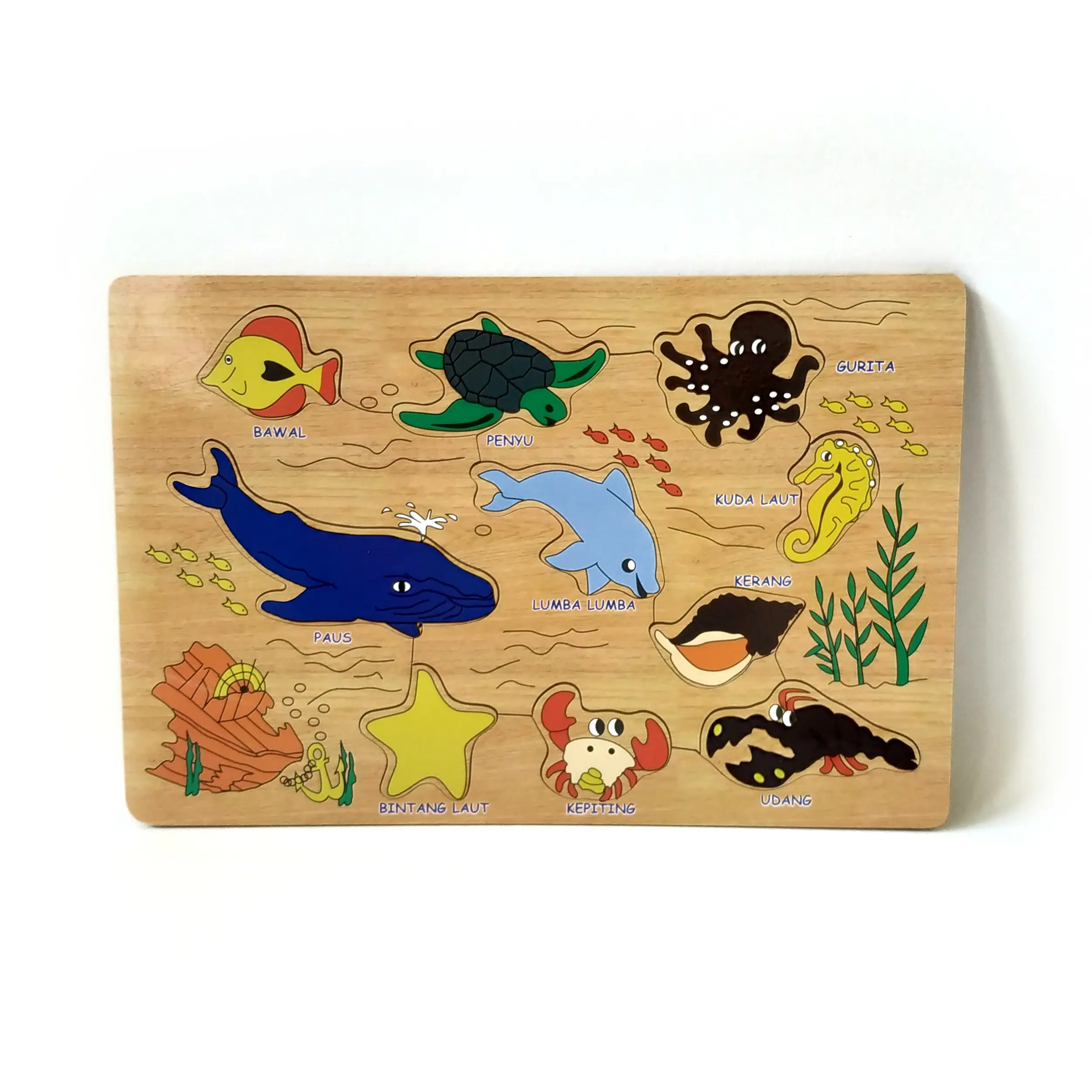 Puzzle Kayu Binatang Laut