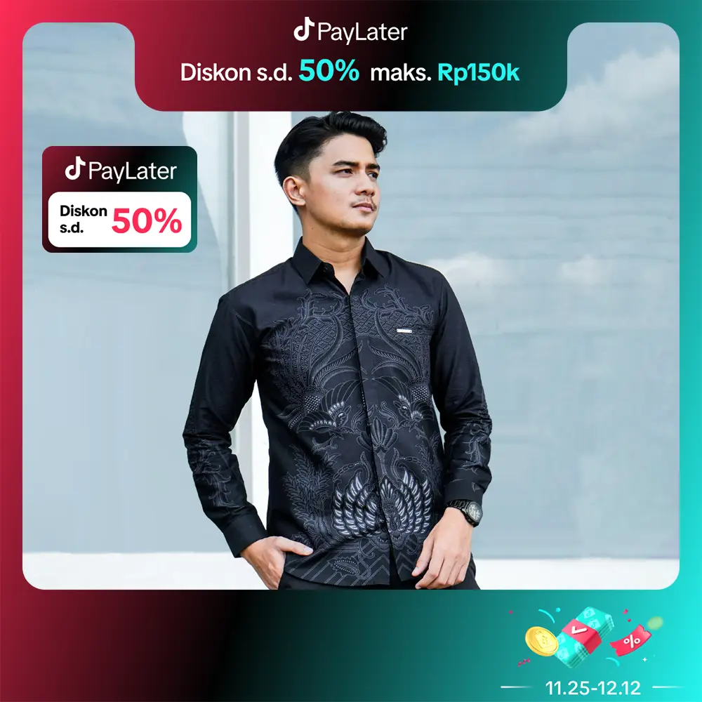 Laskala Batik Premium Pusaka Kemeja Batik Pria Slimfit Lengan Panjang