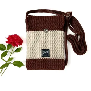 tas hp tas selempang wanita tas rajut tutup 2 warna tas kancing dan ring jalan tali bisa di atur tas trbaru