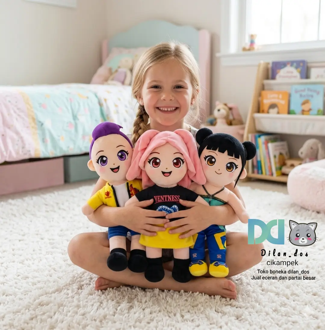 Boneka  Kpop Demon Hanter Rumi Mira Zoey Size  L 35cm Boneka Rumi Kpop mainan kado Hadiah anak