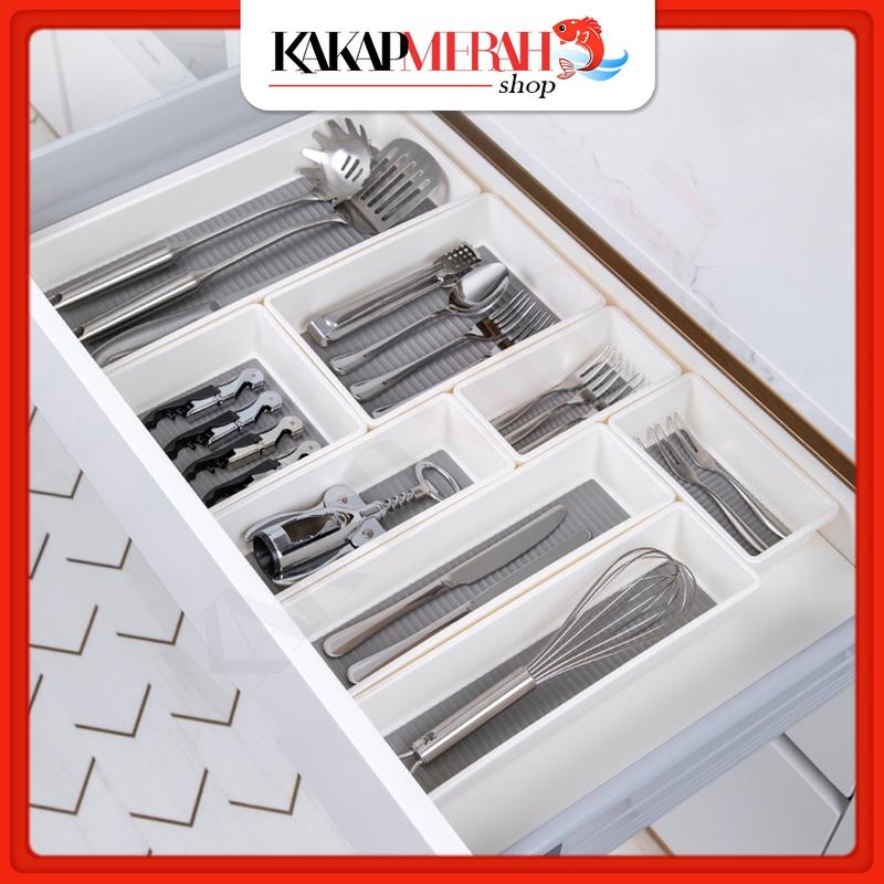 Desk Organizer Kitchen Set Storage Box Sekat Laci Kotak Sendok - Shop ...