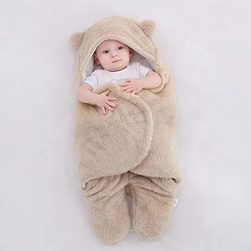 Chăn Trẻ Sơ Sinh, Thiết Kế Dễ Thương, Cho Bé Trai Và Bé Gái, Khăn Quấn Nhồi Bông, Lông Cừu Siêu Mềm Mịn, Túi Ngủ, Bộ Đồ Giường Bằng Bông Mềm, Đồ Dùng Cho Em Bé 8