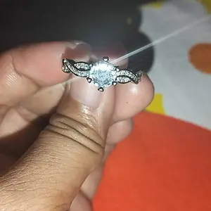 Miffy - Cincin Wanita Permata Perhiasan Cincin Sterling Zircon Silver Design Mewah