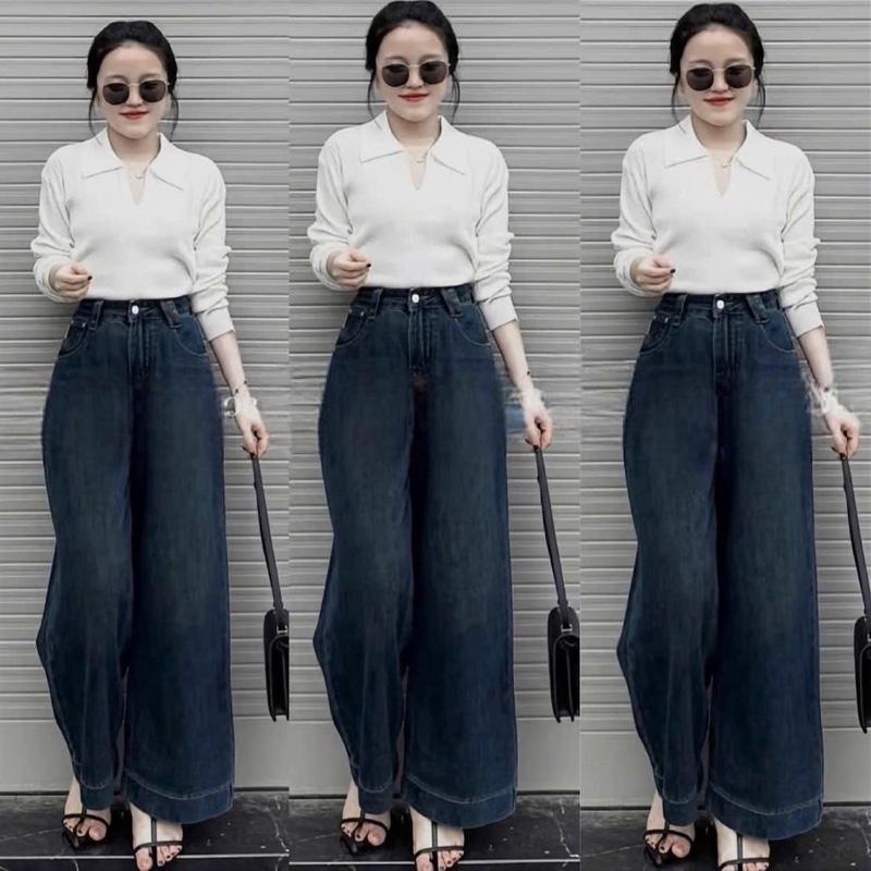 {S->2XL Có Dáng Nấm}QUẦN JEANS NỮ ỐNG SUÔNG 3 MÀU MỚI HOTTREND LƯNG CAO TÔN…