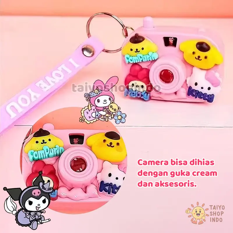 TAIYO Kamera Proyektor Kalung Sanrio Karakter Camera Projector Gambar DIY Guka Gooka Mainan Anak 5