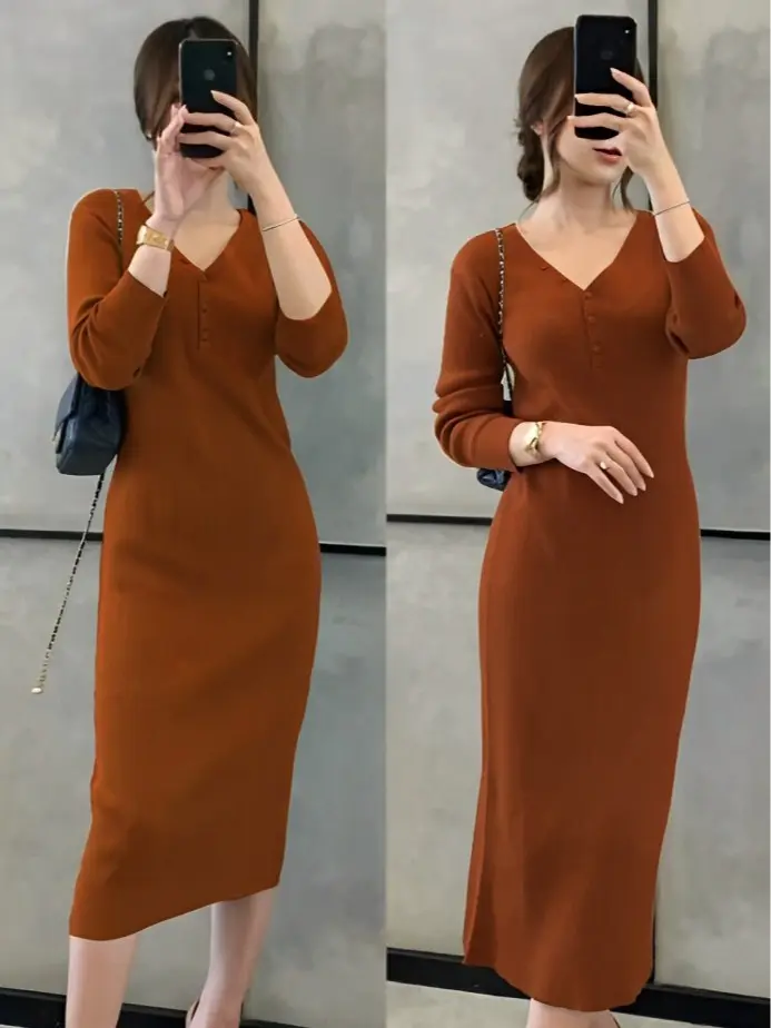 GFS Dress Rajut Monica Ld 90 - 100 cm P 110 cm B 300 gr Cotton Polyester #4503