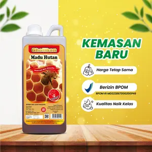 Madu Hutan Gholiban 1kg Madu Kalimantan Mengandung Beepollen Royal Jelly (BPOM) Kemasan Baru