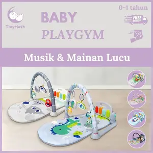 TINYHUSH Baby Playgym Matras Playmat Musik Ser Mainan Bayi Anak Playgym Kasur Bayi Piano Playmat Piano Toy sugar  bayi