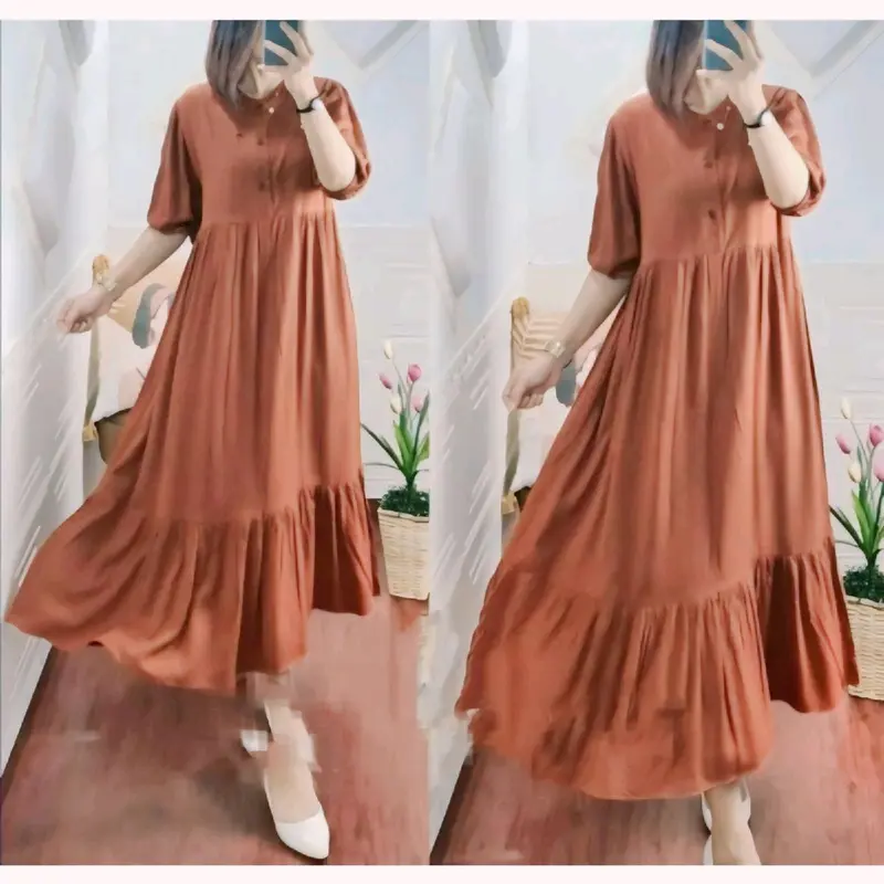 Vola - Dress Nagita Soft Rayon Premium Wanita Bumil Busui 1