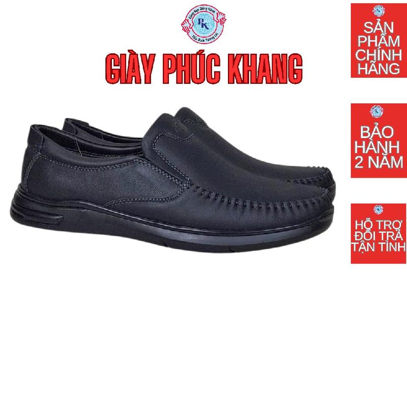 Giày lười nam XIPO ĐẾ CAO da bò công nghệ Ý vân hạt tự nhiên chất bụi M7727 Đen ,thiết kế thời trang cao cấp chính hãng