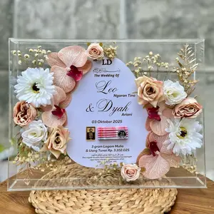 Bingkai mahar pernikahan Rustic ukuran  30x40 Frame Bunga