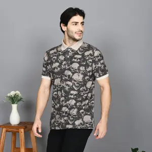 Polo Lasacstex Skull Kaos Polo Krah Pria Lengan Pendek  Full Gambar berkerah kancing daily xl kaos polo shirt baju oversize cuci kering kaospolo pendem band Distro timnas simpel warna