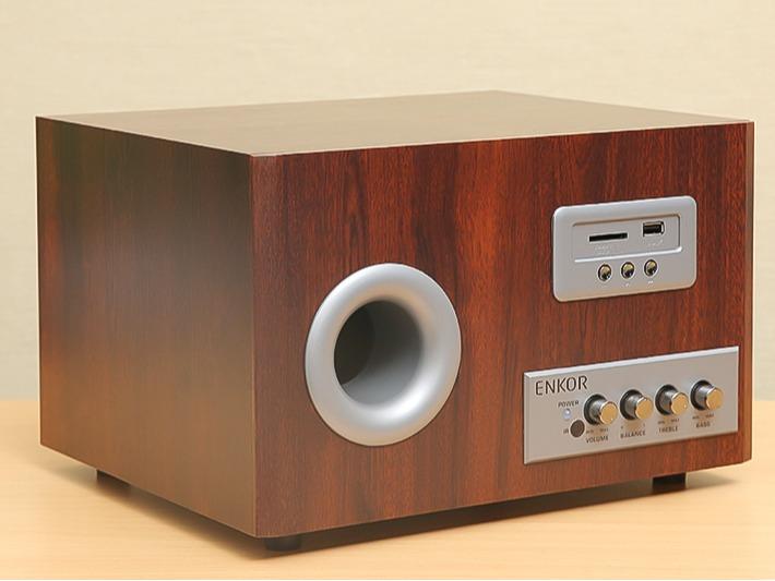 Loa Nhật Enkor S2850 Nâu, qua sử dụng đẹp 99% còn thùng, remote, phụ kiện , có bluetooth , thẻ nhớ, usb, bảo hành 6th 6