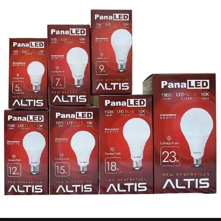 termurah Lampu LED Bulb Panaled Altis 5 7 9 12 15 18 23 W Bohlam LED Super murah By Luby