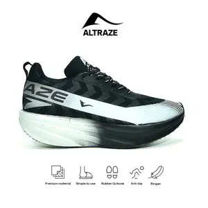 Sepatu Altraze V-Raze Elite - Sepatu Running Sneakers Kasual Pria Wanita Unisex Black White Sepatu Olahraga Lari Sporty