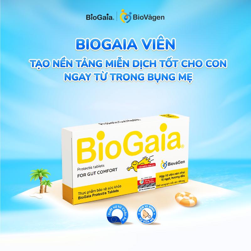  Men vi sinh BioGaia ProTectis dạng viên hỗ trợ hệ tiêu hóa xuất xứ Thụy Điển hộp 10 viên 