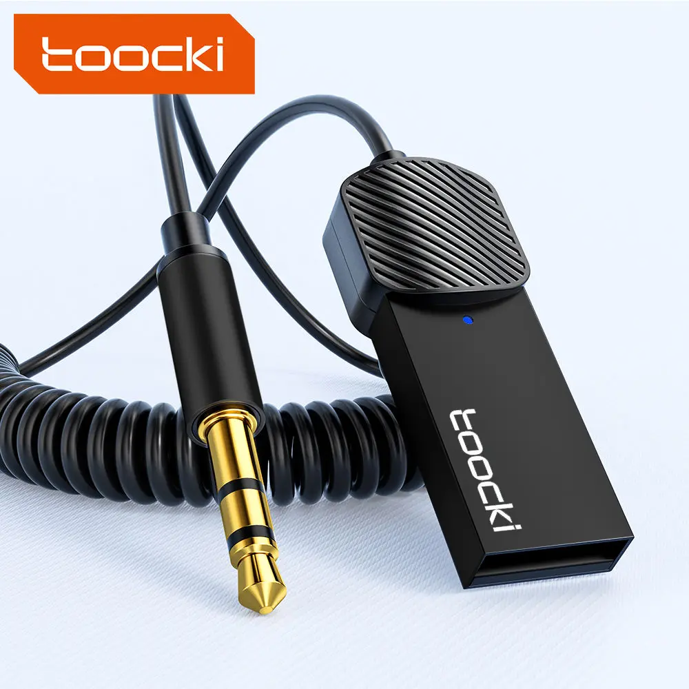 ABDI MALL- Toocki Audio Bluetooth Receiver Adapter 5.1 USB AUX Anti Delay - TBT01-YS01