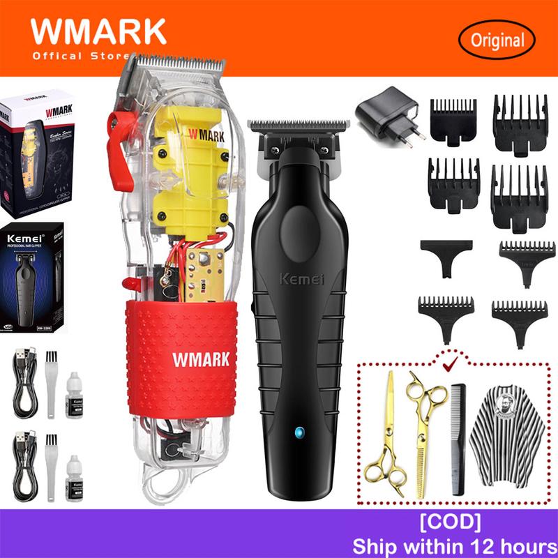 WMARK Cordless LCD PROFESSIONAL HAIR CLIPPER Transparent NG 108 ...
