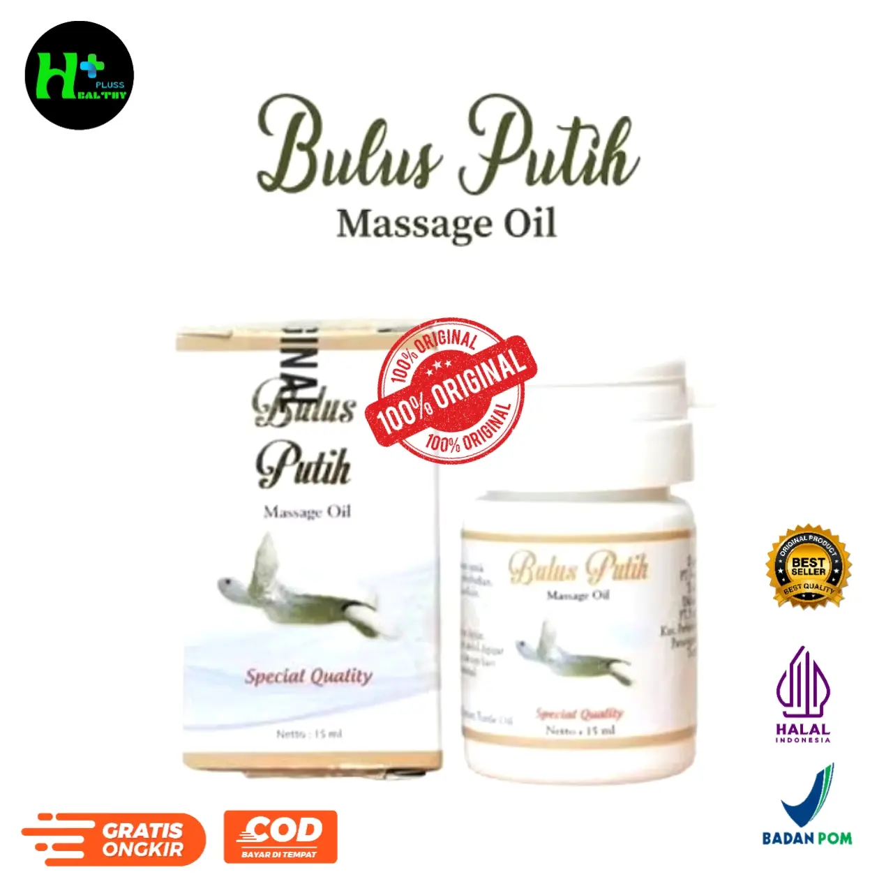 Minyak Bulus Putih Massage Oil Original BPOM