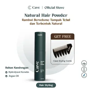 Cave Natural Hair Powder 10 gr - Bedak Styling Rambut Pria Membuat Bervolume Tebal & Anti Lepek