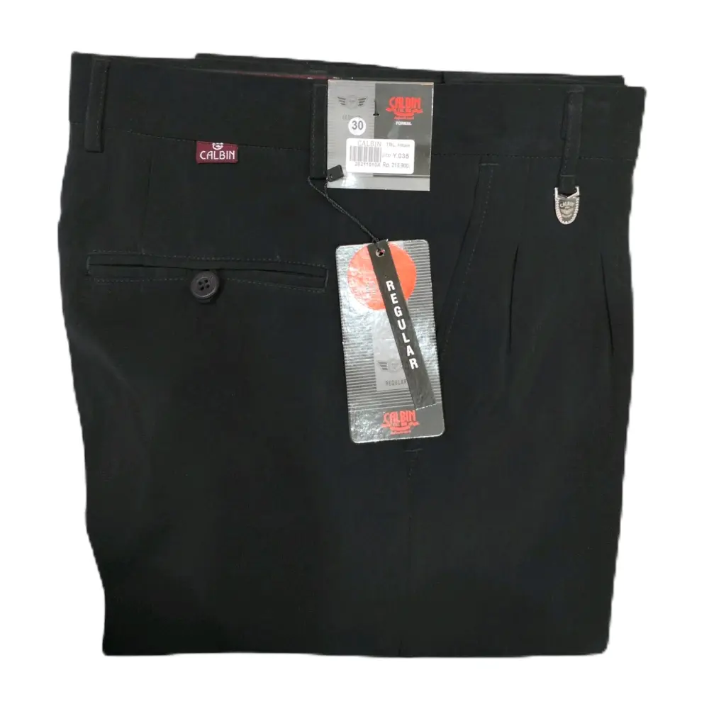 Celana Formal Calbin Premium Original Standar Reguler Pria Panjang Hitam Bahan Dasar Kerja  Kantor
