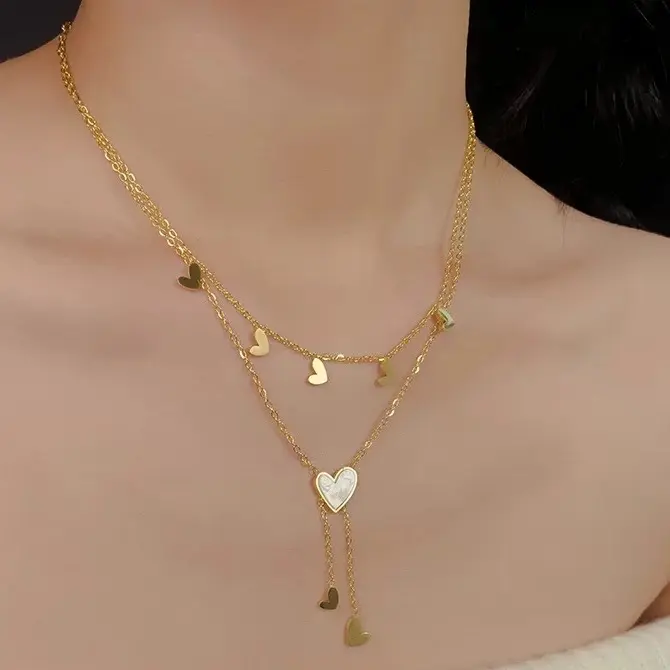 Kalung Titanium 2Layer Love Jurai 1