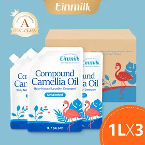 【Einmilk】Minyak Camellia Deterjen Binatu Bayi Deterjen Pakaian Bayi Deterjen Perawatan Kulit Halus (1L/bag) DET211