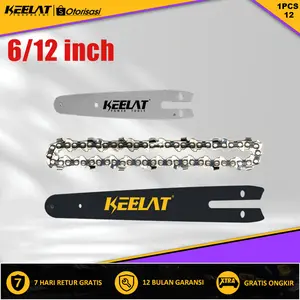 KEELAT Chainsaw accessories 6 Inch 12 Inch Bagian Mini Gergaji Pisau & Rantai Aksesori Gergaji Rantai Listrik