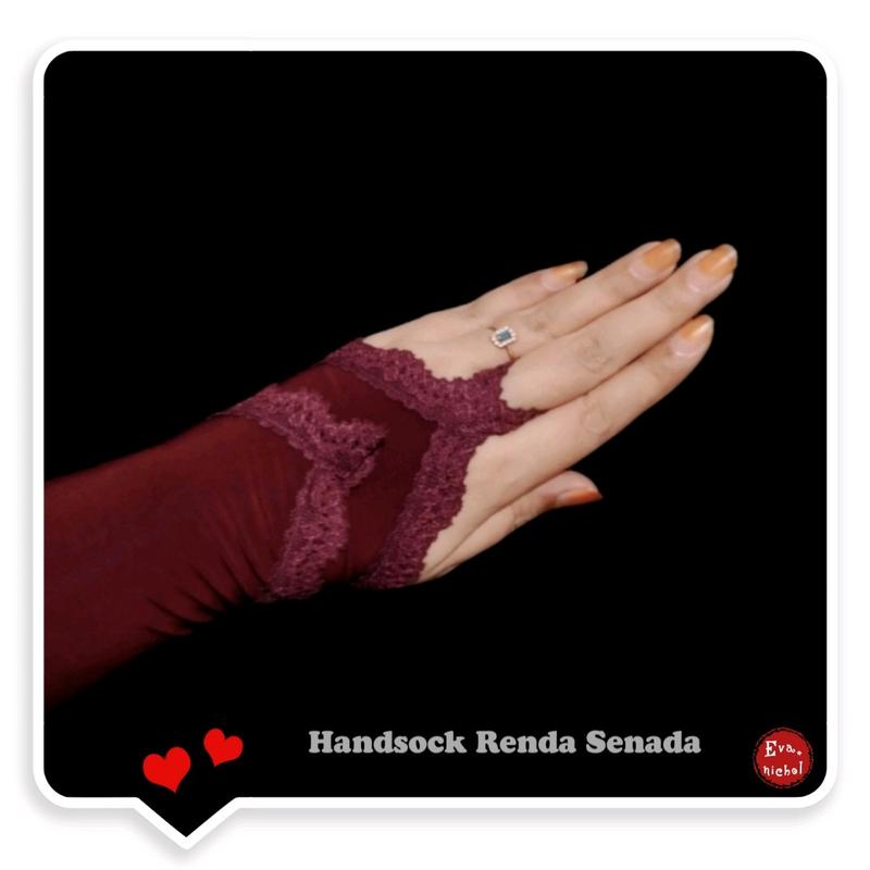 Handsock Fashion Renda Senada/Sarung Tangan Cincin Renda Muslimah 7