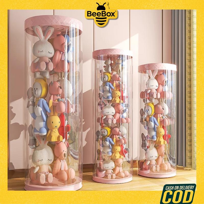   BeeBox  Búp bê lưu trữ xô thùng đựng đồ chơi nhồi bông em bé chống bụi nước,nhựa trong suốt hộp 