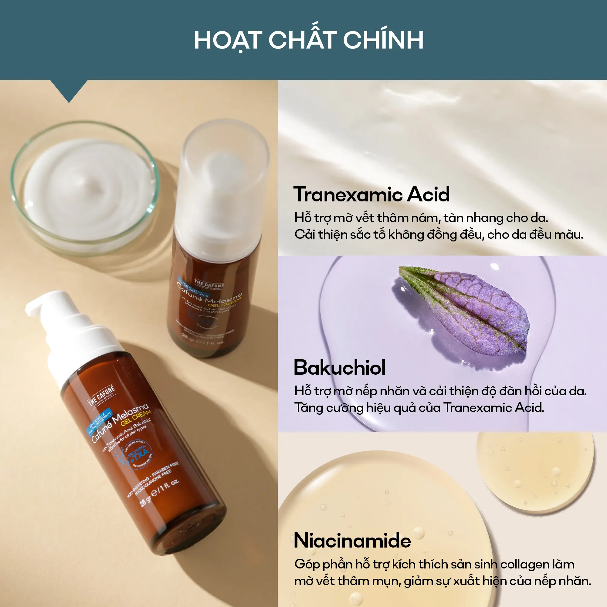 [COMBO MUA 1 NHẬN 2] Kem Làm Mờ Thâm Nám, Dưỡng Trắng Sáng Và Đều Màu Da Tối Ưu Cafuné Melasma Gel Cream, 28g - Giảm Thâm Nám, Tàn Nhang & Ngăn Ngừa Thâm Nám | BigBuy360 - bigbuy360.vn