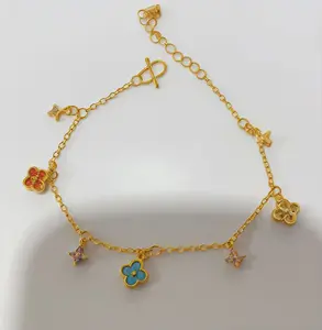 [LIVE ONLY] JY-A1-7-62-1K Gelang Copper Dilapisi Emas Asli  High Quality