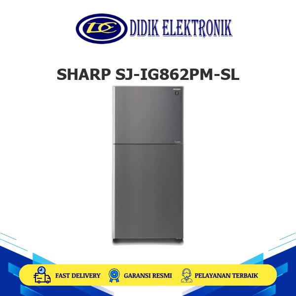 Gambar SHARP SJ-IG862PM-SL Kulkas2 Pintu IION Plasma 613L Top Frezerr dari Didik Elektronik Store Kota Administrasi Jakarta Barat Tokopedia