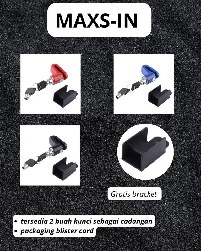 KUNCI GEMBOK MOTOR CAKRAM PLUS BRAKET ORIGINAL MOTOLOCK 1