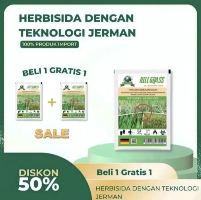 Pembasi Efektif Gulma KILL GRAS BUBUK HERBISIDA BELI 1 GRATIS 1