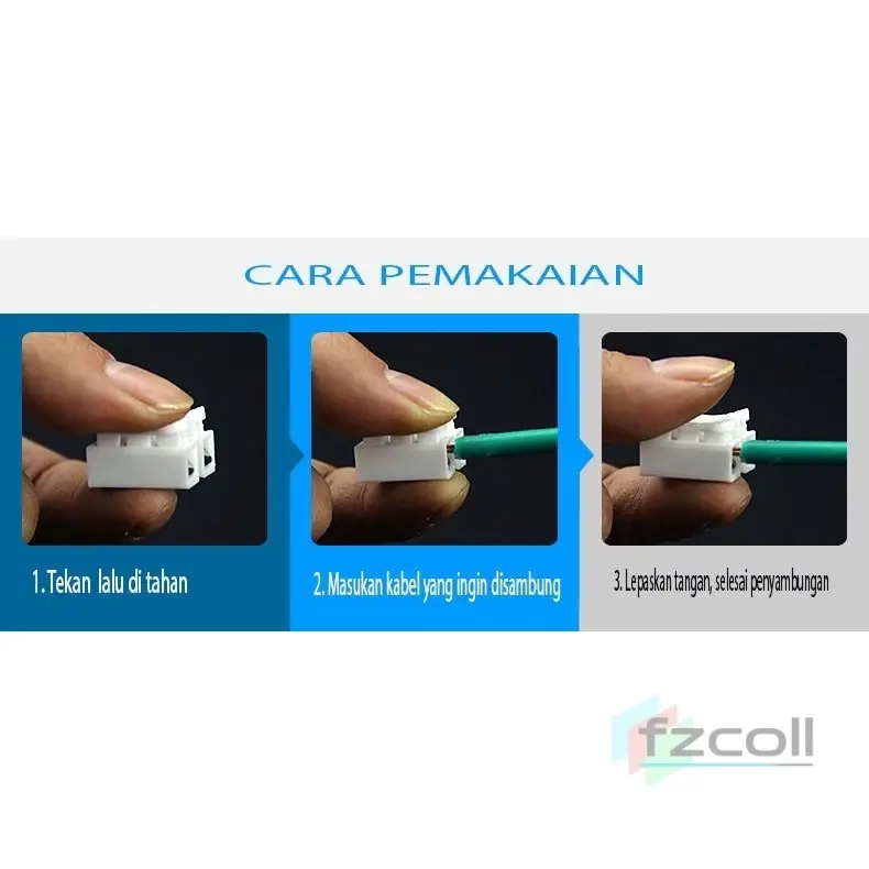 Sambungan Kabel Listrik 2 PIN Listrik Quick Connect Terminal Konektor Kabel 1