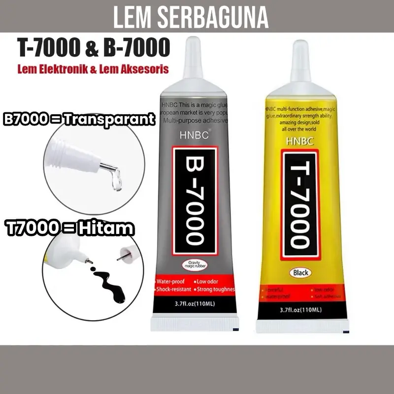 Lem Hitam T7000 Lem Bening B7000 Lem Serbaguna Lcd Touchscreen Handphone Gadget B7000 T7000 15ML 50ML  110ML High Quality 0