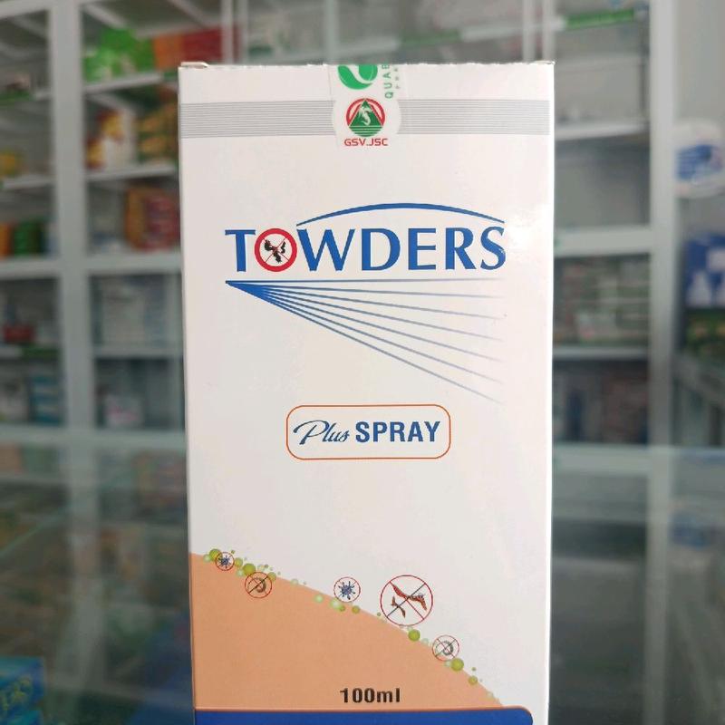 xịt kí sinh trùng trên da towders plus Spray 100ml