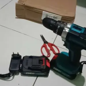 bor cas paket lengkap 298VF bor cas paket lengkap Bor Impact Baterai/Bor Baterai/Mesin Bor Hammer Rotary Litium/Bor Beton Set 4